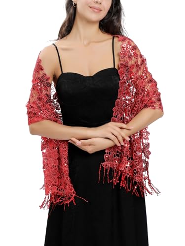 Christmas Gift Winter Sparkle Sequin Tassel Shawls and Wraps for Women Formal Evening Wedding Party Dresses Gowns3