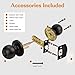 Probrico Ball Privacy Door Knobs Bed and Bath Keyless Handles Locksets, Oil Rubbed Bronze Finish, 6 Pack