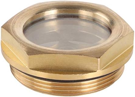 14 "38" 12" 34" 1" 1-14" BSP rosca macho latón cabeza hexagonal nivel de aceite ventana de vidrio de vista para compresor de aire máquina