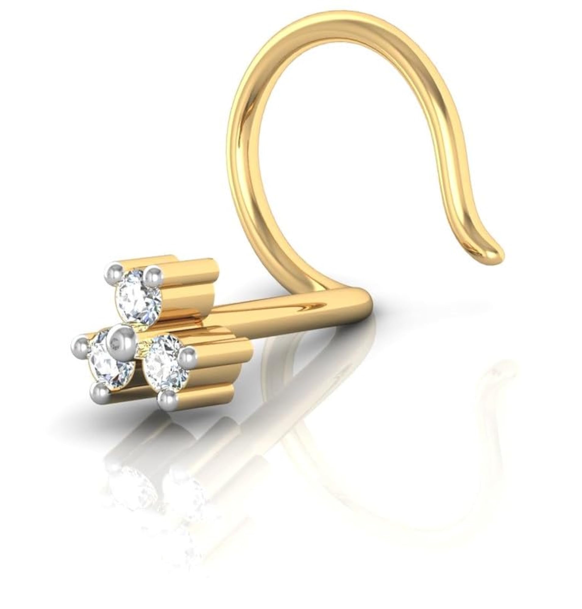 Women's 9K BIS Hallmarked Yellow Gold Stud Nosering