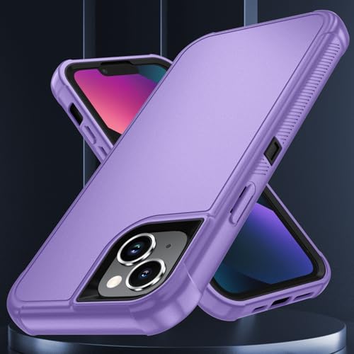 Image of SunStory Compatible with iPhone 12 Mini / 13 Mini Case with HD Screen Protector, 3-Layer Heavy Duty Full-Body Cover,3 in 1 Hybrid Protective Case for iPhone 12 Mini / 13 Mini 5.4 inch,Violet