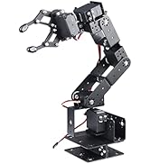 ROT3U 6DOF Black Aluminium Robot Arm Mechanical Claw Robotic Claw Kit (Unassembled Parts Without ...