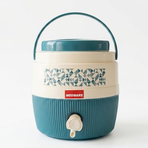 Image of MODWARE Kool Marina Insulated Plastic Water Jug, 6 litres, Food Grade, BPA Free, Easy to Carry (Green, 6000)