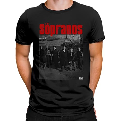 HBO The Sopranos Characters Mens and Womens Short Sleeve T-Shirt (Black X-Large)