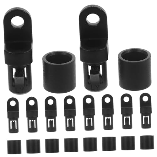 LOORGVEL 10 Piezas Hebilla Fija con cordón elástico. Manos Cable Cuerda Bungee con Ganchos Exterior Ganchos de Cuerda elástica Accesorios para canoas Gancho del Extremo de la Cuerda Negro