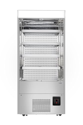 Image of KoolMore 35.3 in. Open-Air Merchandiser Grab and Go Refrigerator, ETL Listed for Safety and Sanitation, 18 cu. ft. in Stainless Steel (KM-CDA-18C-SS)