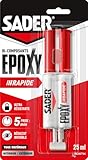 SADER - Colle Epoxy bi-composant Invisible - Colle forte et résistante - Collage Transpare...