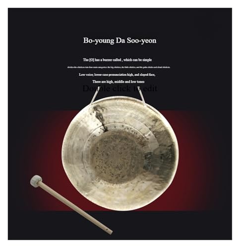 Gong chinois de méditation en bronze de 30 cm avec corde de suspension pour maison - 6