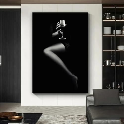 Art corporel affiche noir et blanc premium pour décoration d'intérieur