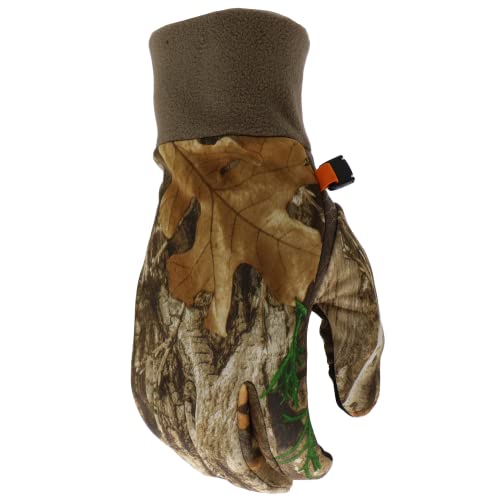 Boss Men's Real Tree Camouflage Fleece Silicone Palm Work Gloves, Touchscreen Technologies, High-Dexterity, Cold Protection, Multi-Color, Large, (Bre61051-L) #TOP2