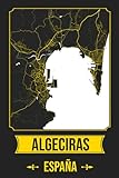  ALGECIRAS España Cuaderno: Squareious de la Ciudad de ALGECIRAS, Hoja Forrada, Diario 200 PÁGINAS, 6x9