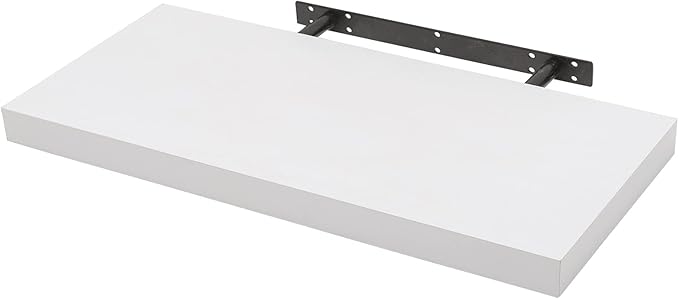 Mensola Da Parete WOLTU | In Legno Bianco | 50 Cm | Porta Fino A 10 Kg | Per Camera, Ufficio O Cucina - Foto 3