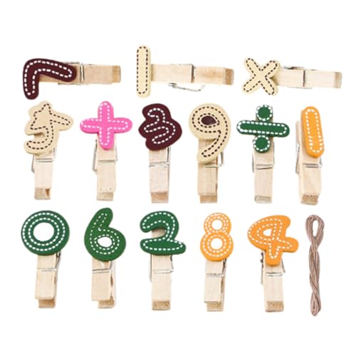HORIALENCE Clip Digital para Fotos De Madera Pinzas Numeradas Pequeñas Pinzas Multifunción para Manualidades y Colgar Fotos Álbumes