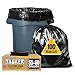 55-60 Gallon Trash Bags, 100/Count, Large Black Garbage Bags, 38" W x 58" H, 1.2 Mil