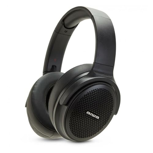 Aiwa HST-250BT Bluetooth on-Ear Headphone with Hyperbass, Black EU