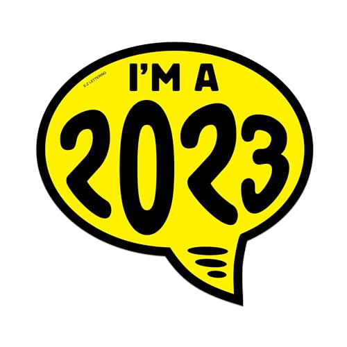 Image of CarBowz Ez-line Vinyl Year Slogan Bubbles for Car Lots 1 Dozen Windshield Decal Stickers Dealership Numbers (2023), EZ205