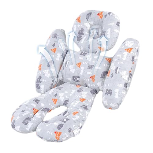 Xvilmaun Cojín de asiento de coche para bebé, asiento de coche para niños, cojín reductor de asiento para niños, cojín en forma de U para cochecitos, para asientos de coche, cunas y cochecitos
