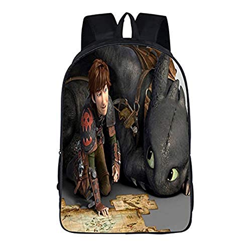 Bkckzzz Cómo Entrenar a tu dragón Mochila Escolar   Black 18