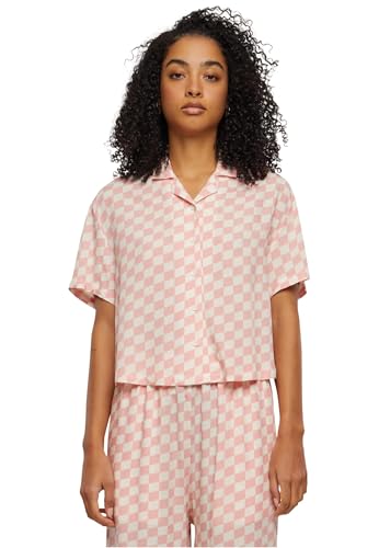 Maglietta da Donna Viscose Resort T-Shirt A Scacchi Rosa S