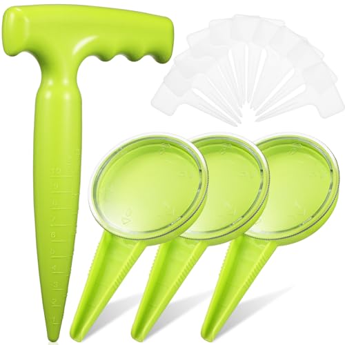 CAXUSD 14Pcs Adjustable Dispenser Ergonomic Handheld Garden Planter Tool with and Plant Labels for Easy Sowing of Various