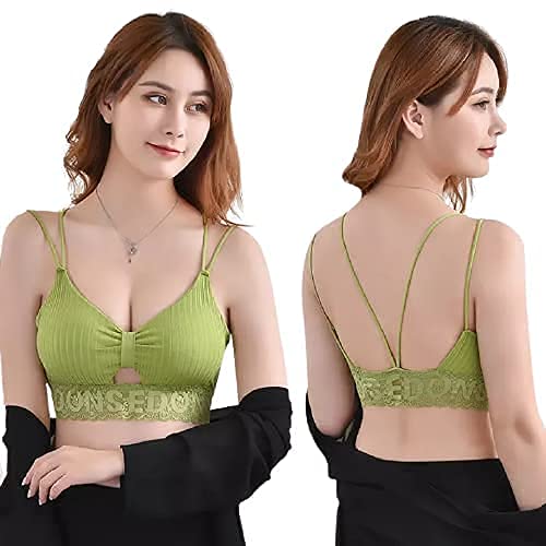 irises Women Lace Tube Top Flower Camisoles Crop Top Female Tanks Top Bralette Free Size (28 Till 32) (C, Green)-picture-48