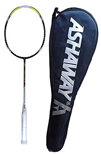 Image of Ashaway Vex Striker 100 Badminton Racket | Unstrung | 84g | Up to 28 LBS | Head Light (Black)