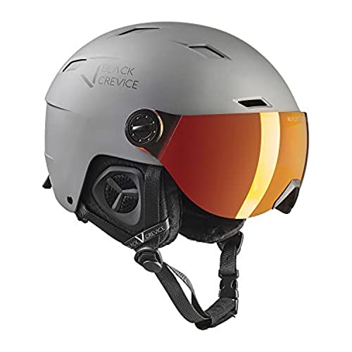 Black Crevice Vail Skihelm met vizier , neon oranje, L (58 61 cm
