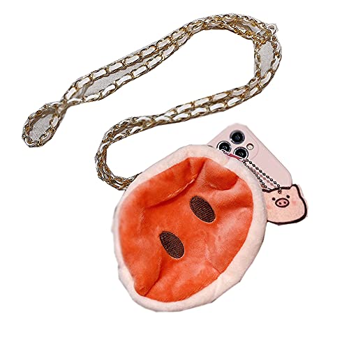 for iPhone12 Pro Max 6.7 Case Squishy 3D Pig Mouth Chain Wallet Case with Crossbody Handbag Purse Wristlet Zipper Strap Case Cover Protective (Pig Mouth Chain, iPhone 12 Pro Maxã€6.7 inchã€‘)