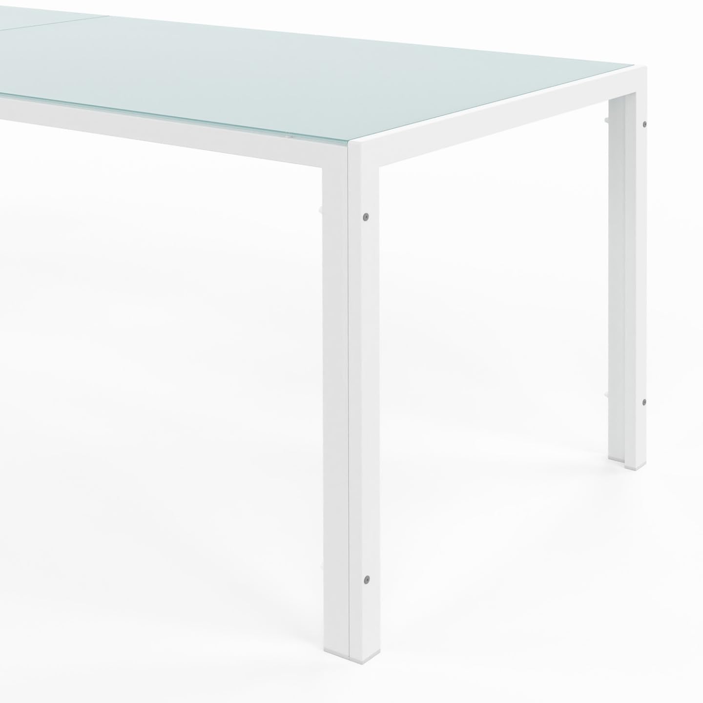 IDMarket - Salon de Jardin Madrid Table 240 CM et 10 chaises empilables Blanc et Beige