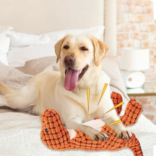 SNONESIY Robustes Unzerstörbares Dino-Hundespielzeug Kauspielzeug