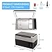 WEIZE 12 Volt Car Refrigerator, 23 Quart/22 L Portable Freezer Compressor Cooler, -4℉~68℉ Fast Cooling RV Fridge, 24V DC & 100/240V AC for Car, RV, Truck, Van, Boat, Camping, Travel (APP Control)