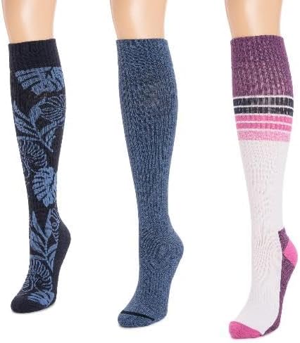 MUK LUKS womens 3 Pack Cotton Compression Knee-high Socks - Image 3
