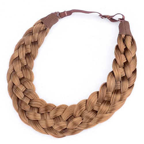Gledola 5 Strands Synthetic Hair Braid Headband Hair Braided Headband for Women Girl (Sunset Brown) - Image 3