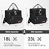 Maelstrom Lunch Box, 23L Insulated Lunch Bag, Expandable Double Deck Cooler Bag, Lightweight Leakproof Tote Bag With Side Tissue Pocket, Suit For Men and Women, Black