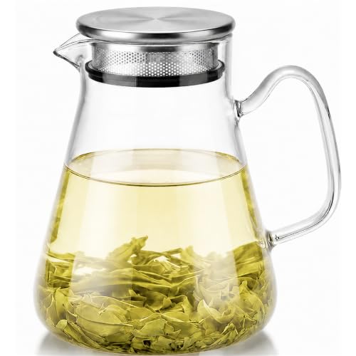 Image of Baalaka Glass Teapot with Infuser, Stovetop Glass Tea Kettle, 33oz /1000ml