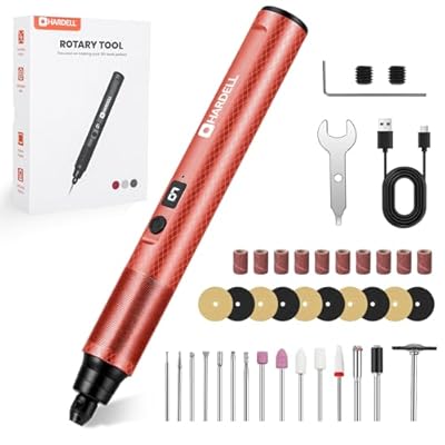 HARDELL Mini Cordless Rotary Tool Kit with 35 Accessories, Brushless Motor, 38000...
