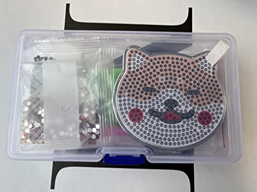 Reabhpy Compact Mirror Diy Diamond Painting Small Pocket 1X/2X Makeup Mirror Portable For Purses And Travel For Kids Women Girls (Dog) #TOP2