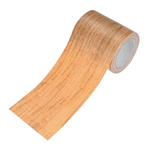 Image of M METERXITY 1-Roll Wood Grain Repair Tape, 2.24in x 15ft Textured Realistic Self-Adhesive Wood Floor Tape Contact Paper for Furniture /Floors /Home [Chestnut Maple]