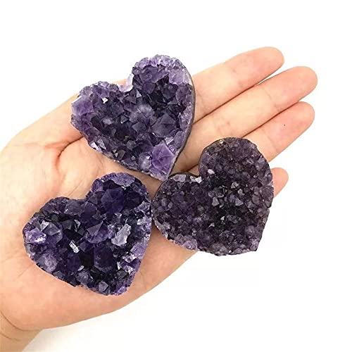 Amazon.co.jp: 天然アメジスト ジオード クリスタル クラスター ハート