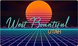 West Bountiful Utah 4 X 2.25-Inch Fridge Magnet Retro Neon Design