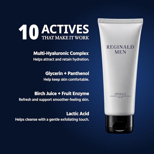 Image of Reginald Men Apollo - Hydrating Face & Beard Wash | Deep Clean, Acne & Tan Control with 8 Actives Face Wash (100 g)