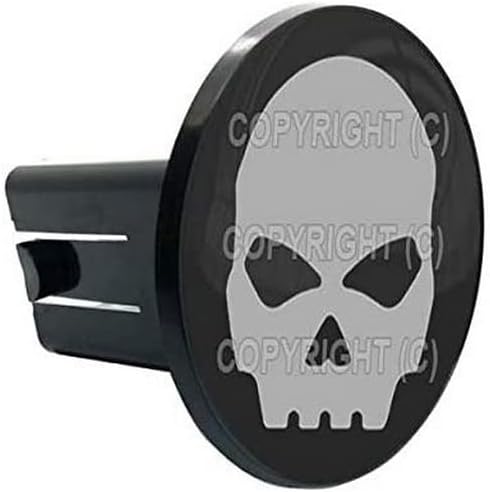 Universal Class 2 3 Tow Hitch Receiver Insert Cover Plug for Grey Skull G B ZLF Model-PYT-8888-3651