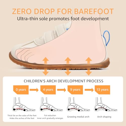Image of STQ KIDS Toddler Shoes Wide Toe Box Barefoot Sneakers | Zero Drop, Soft Sole, Non Slip, Hook and Loop, Prechool Ready, Indoor Outdoor Play