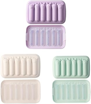6 Cavities Sausage Hot Dogs Silicone Baking Mold, 3 Pack DIY homemade Hamburger Pan Sausage Hot Dogs Mold lce Tray Candy Jelly Chocolate Mould Kitchen Baking Tools