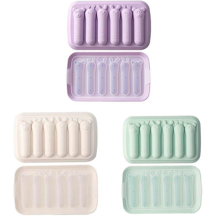 6 Cavities Sausage Hot Dogs Silicone Baking Mold, 3 Pack DIY homemade Hamburger Pan Sausage Hot Dogs Mold lce Tray Candy Jelly Chocolate Mould Kitchen Baking Tools