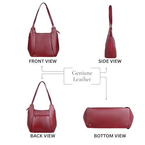 Image of DORPER MONEY HILL Durable Leather Satchel Bag for Women Genuine Branded Handbag