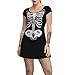 Produktbild Writtian Damen Halloween Pumpkin Spinnennetz Fledermäuse Totenköpfe Horror Schädel Kleider Damen Kostüm Hohe Taille Slim Kleider für Karneval Fasching Halloween