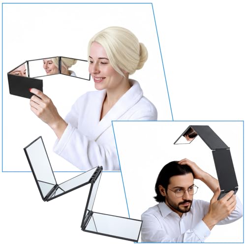 Espejo plegable rectangular para maquillaje 360 grados miniatura 7