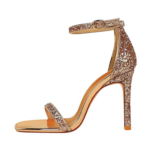 Chaussures de Mariage élégantes couleur champagne avec talon aiguille raffiné