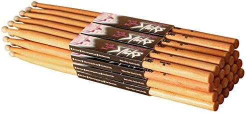 On Stage 5B Hickory Drum Sticks - (12 Pack) (Nylon Tip, 12 Pak)